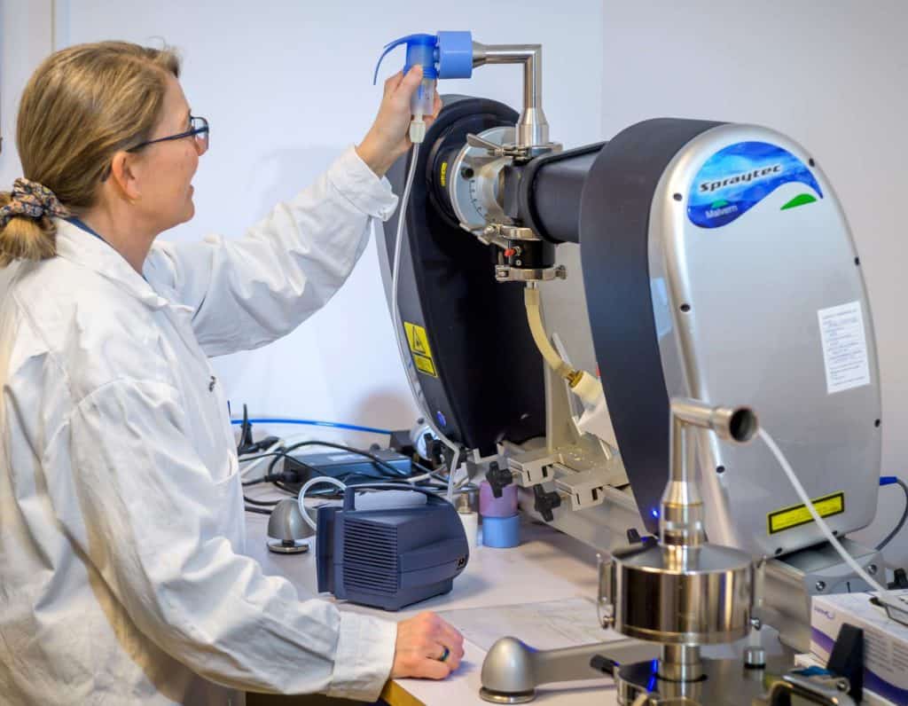 Laser diffraction testing